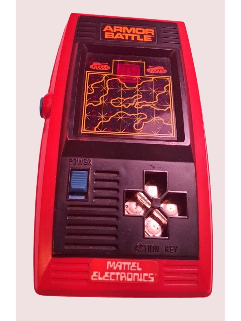 Vintage Mattel Electronics Armor Battle Handheld Game 1978 Retro Gaming Toy Red